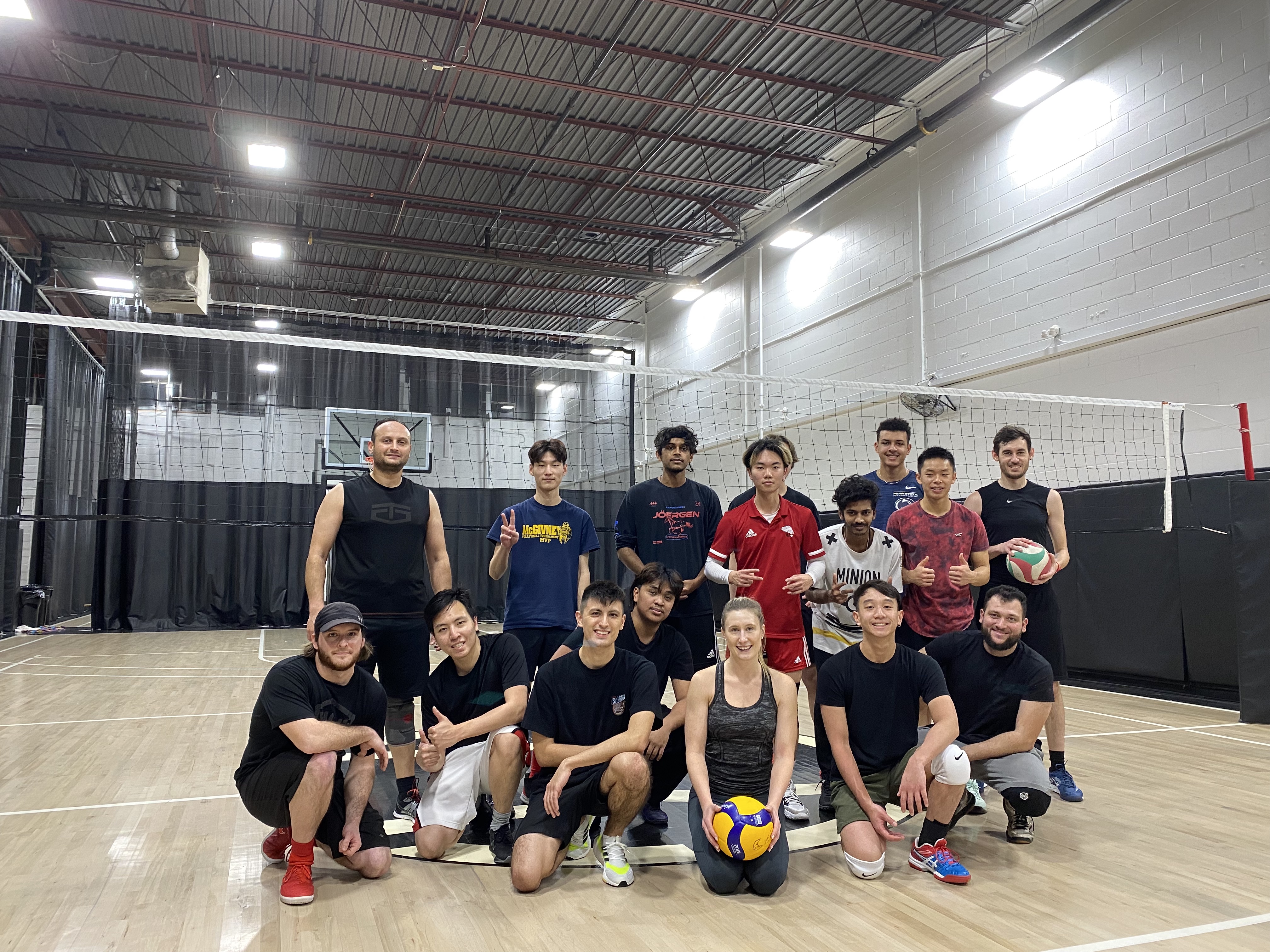 Group picture of all the attending volleyball players.